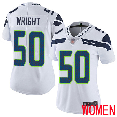 Seattle Seahawks Limited White Women K.J. Wright Road Jersey NFL Football #50 Vapor Untouchable